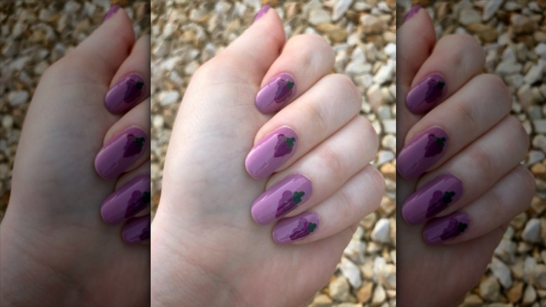 Purple grape manicure