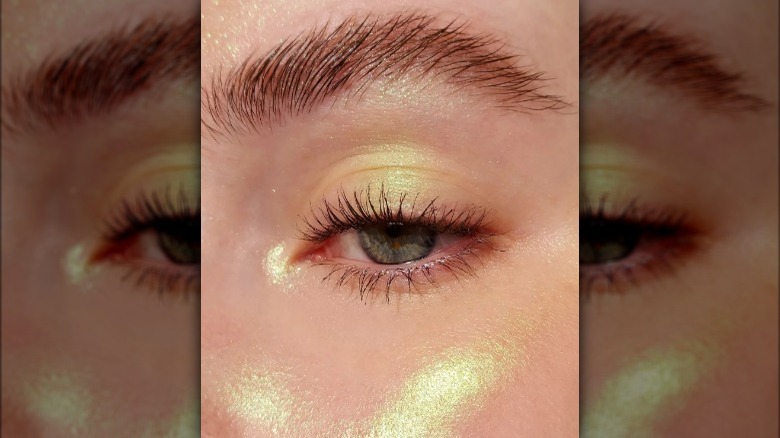 Close up of eye makeup