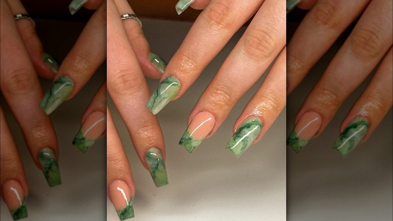 Serpentine marble nails