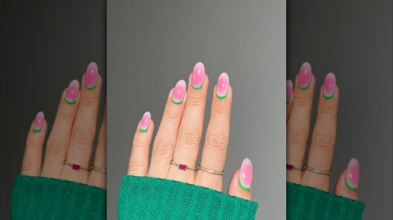 Watermelon nails