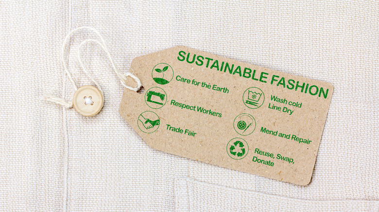 Sustainable fashion tag