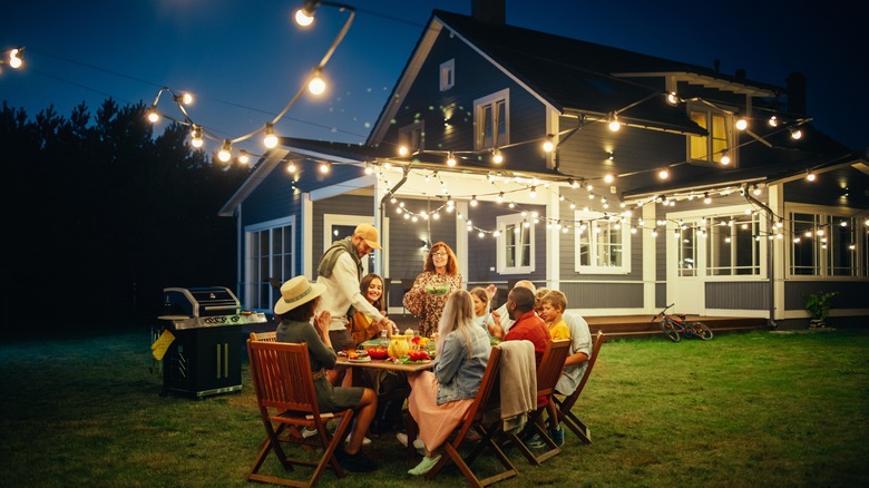 People gathered around table 