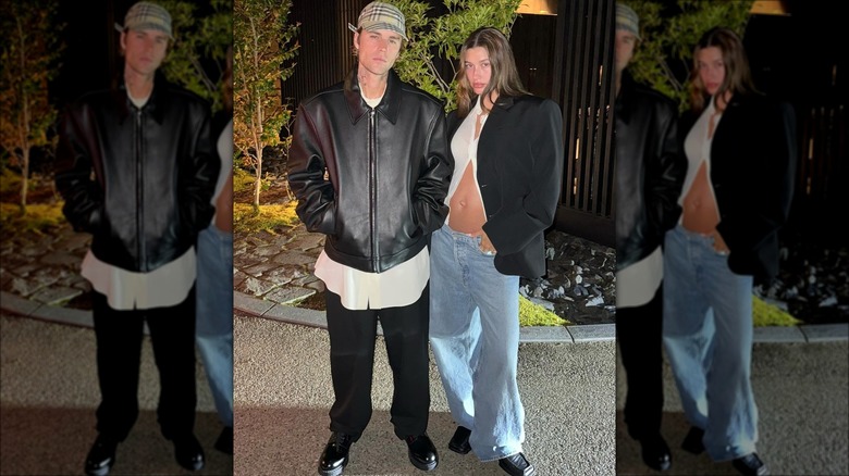 Pregnant Hailey Bieber with Justin