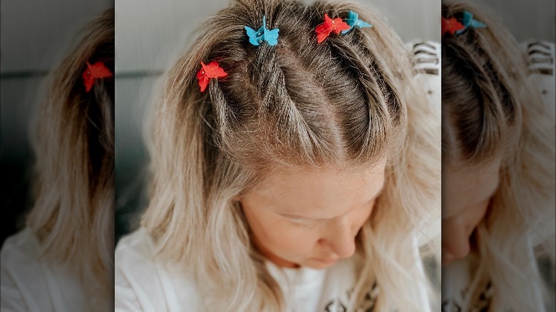 Woman wearing twists in hair