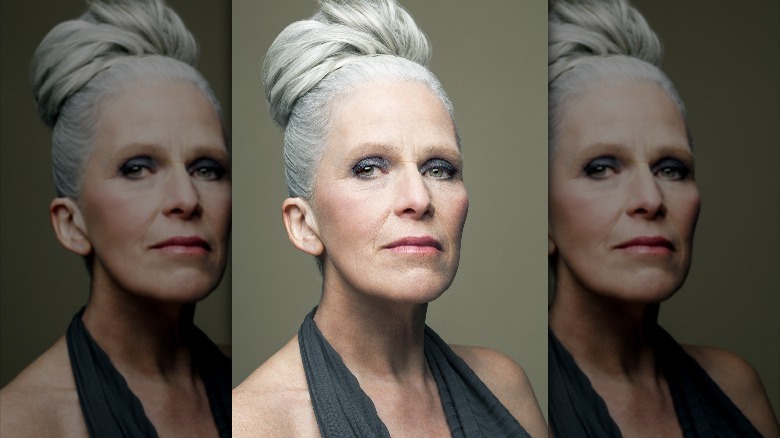 woman with cool gray hair