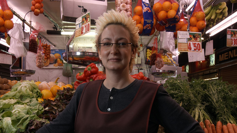 A woman with a spiky pixie