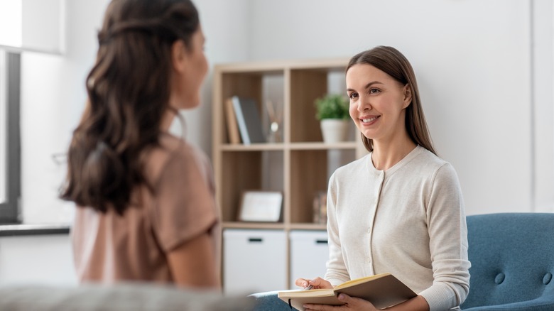 therapist and patient in therapy session