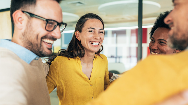 Smiling business team