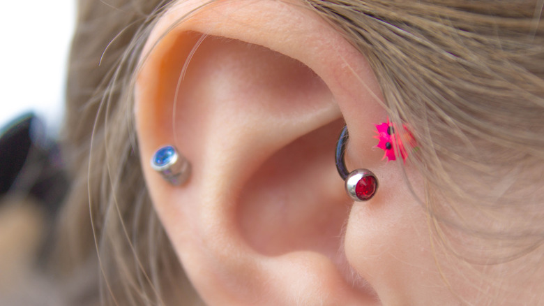 Woman with a forward helix