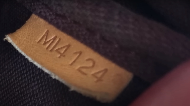 Date stamp on the inside of a LV bag