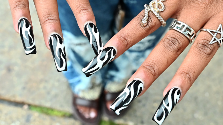 colorful press-on nails