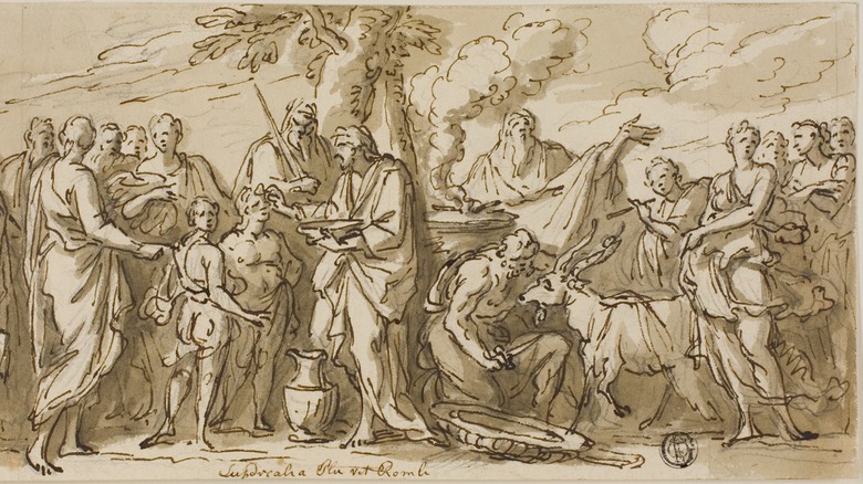Drawing of Lupercalia festival