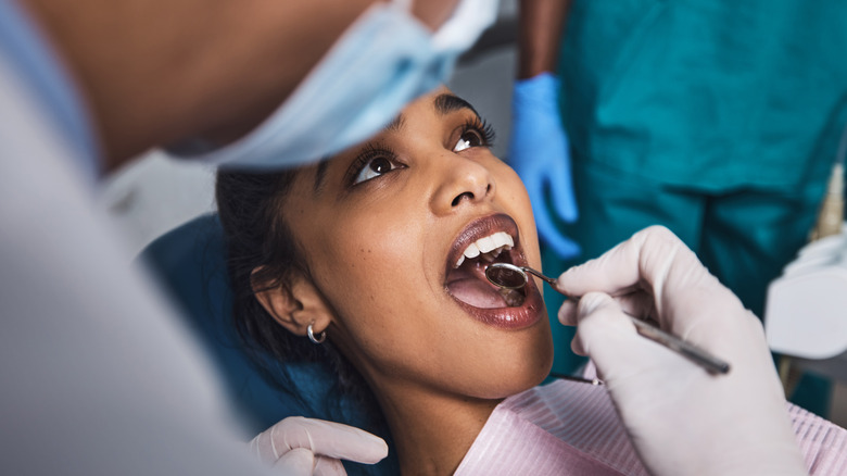 woman at dentist