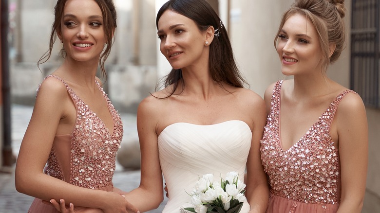 bride and bridesmaids