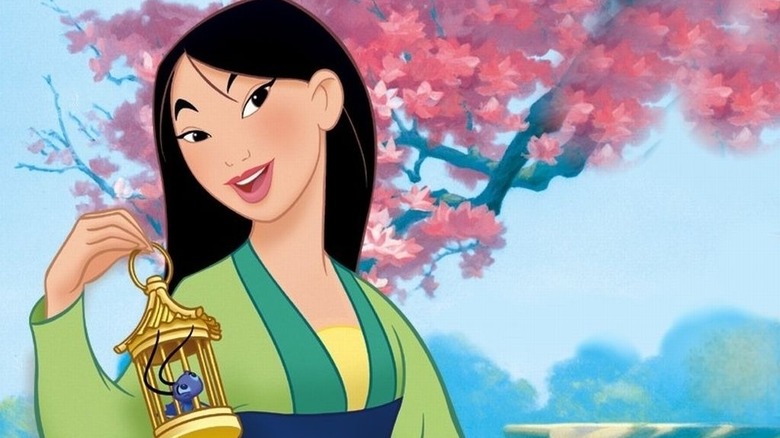 Mulan smiling