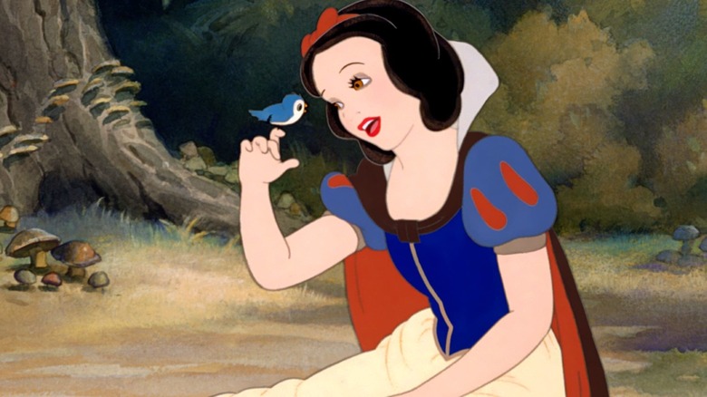 Snow White with a bird