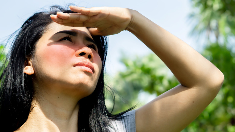 woman out in the sun 