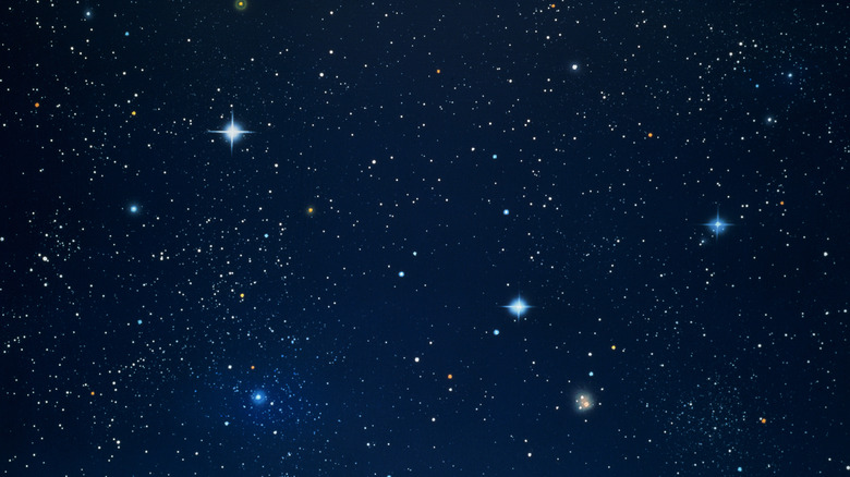 Night sky with bright stars