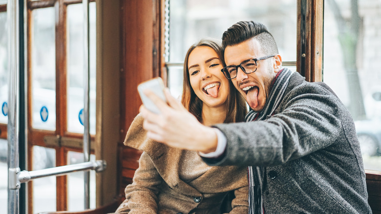 couple taking a selfie