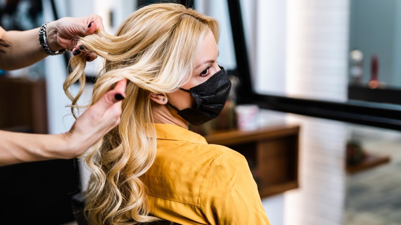 woman at hair salon