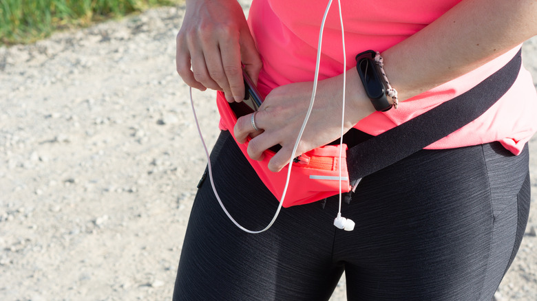 woman with fanny pack