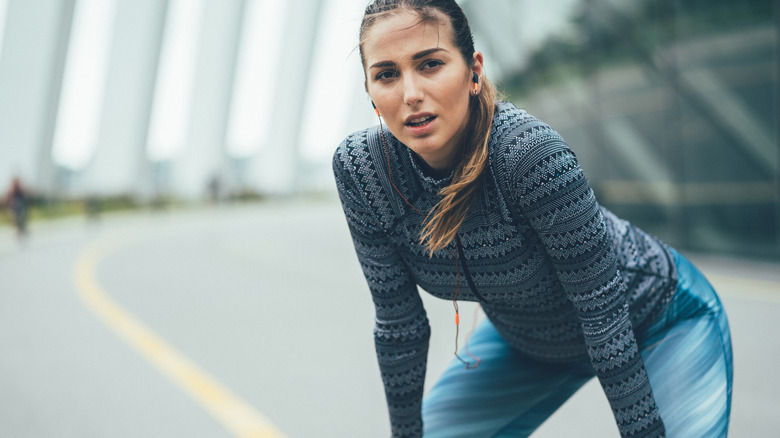 woman in exercise outfit