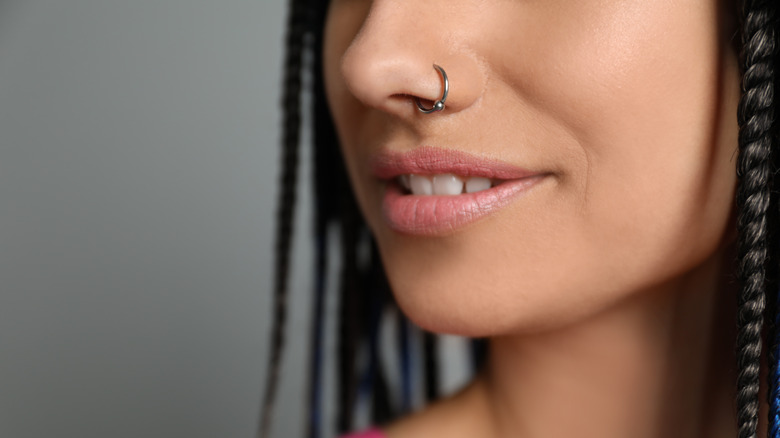 Woman with nose ring