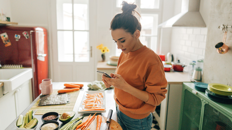 woman cooking