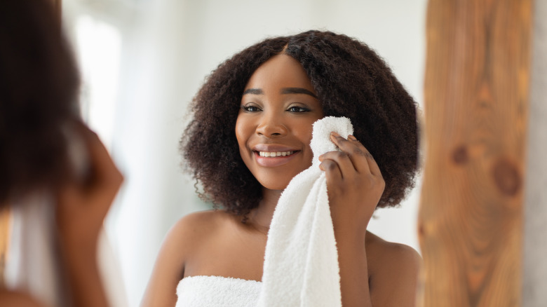 Black woman with radiant skin