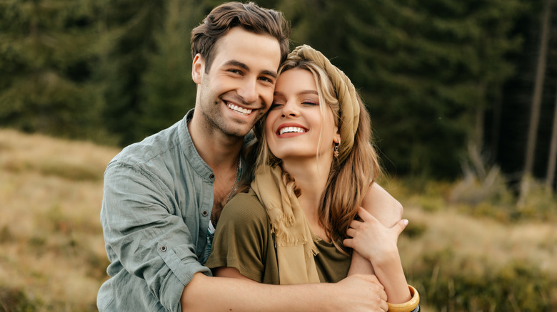 couple smiling together