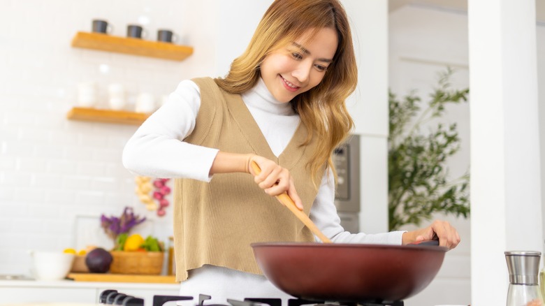 Woman cooking