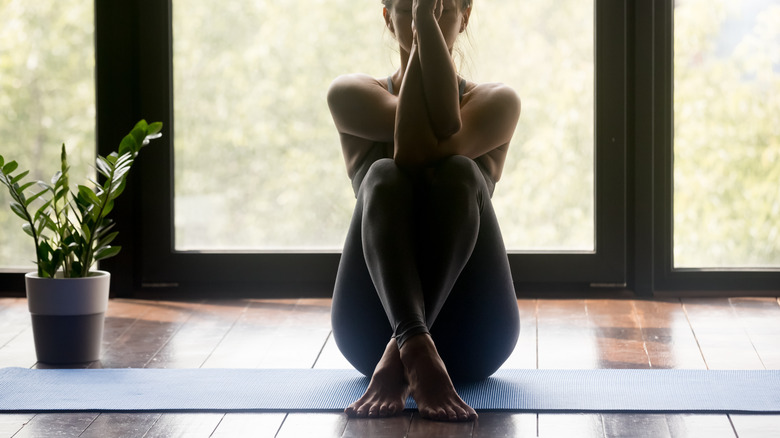 woman doing yoga pose