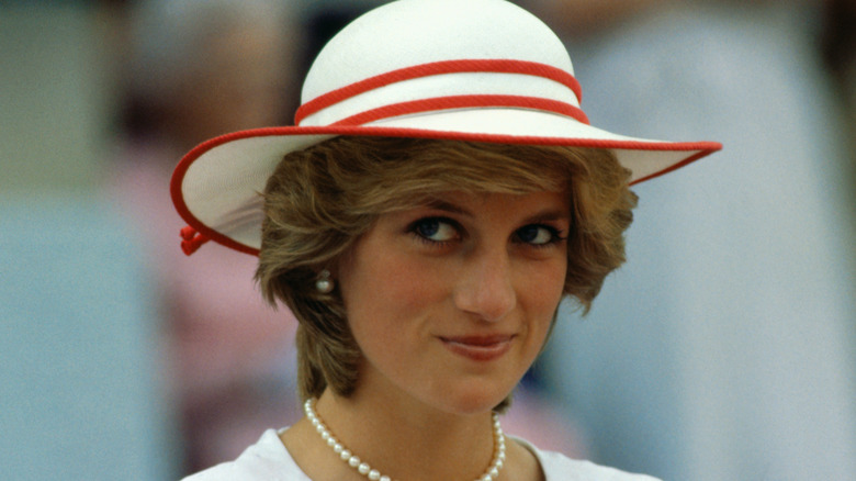 Princess Diana looking mischievous 