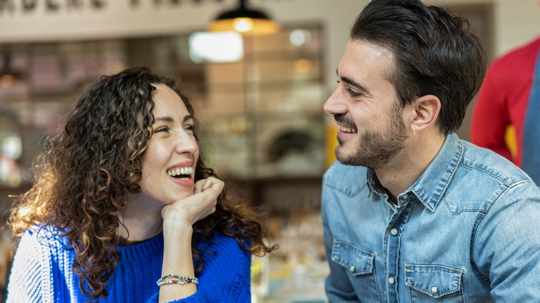 couple smiling at each other