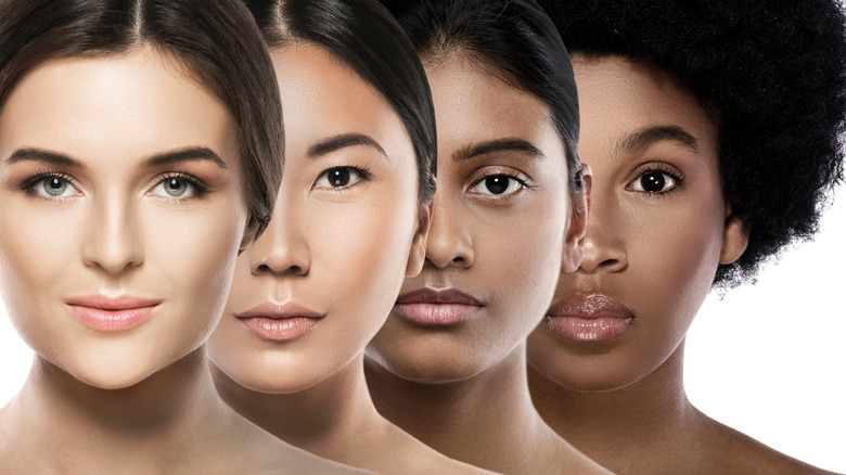 Women with different skin tones