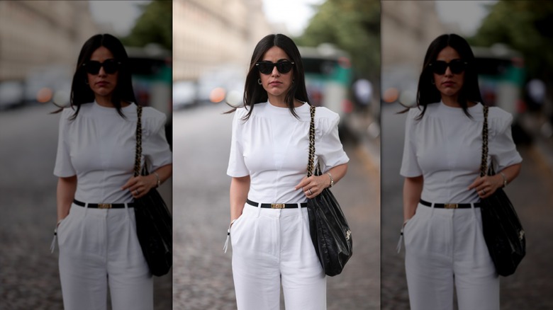 woman wearing white shirt