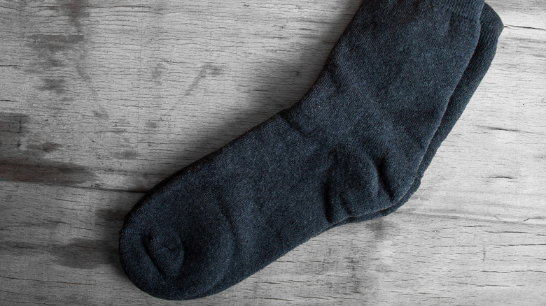 Brown wool socks