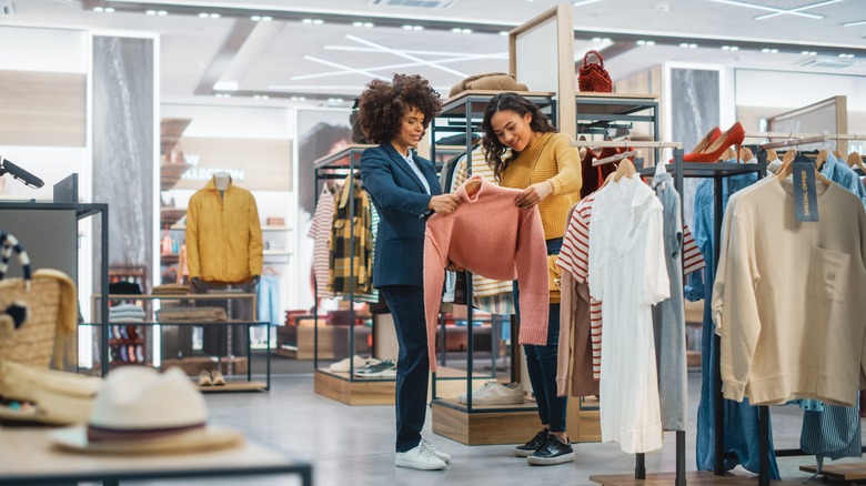 woman shopping for clothes