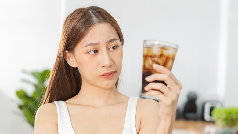 woman cutting back on coke