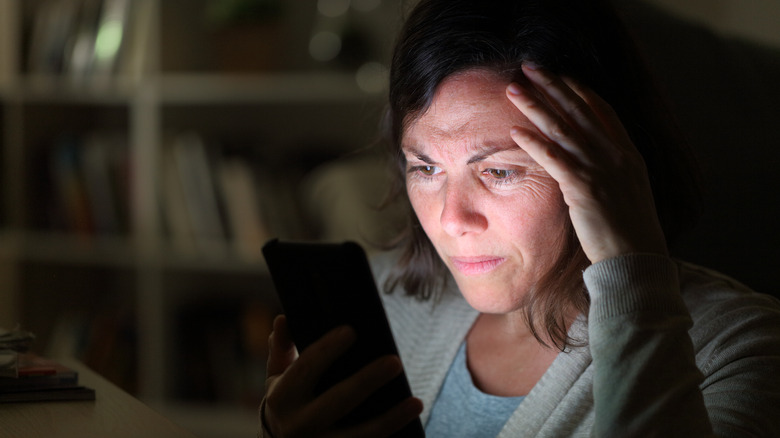 woman looking stressed out