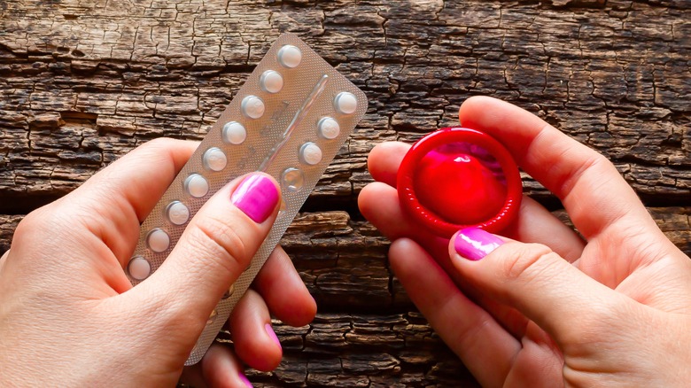 birth control pills and condom
