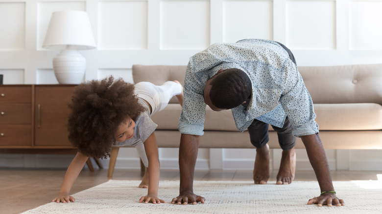 father daughter workout 