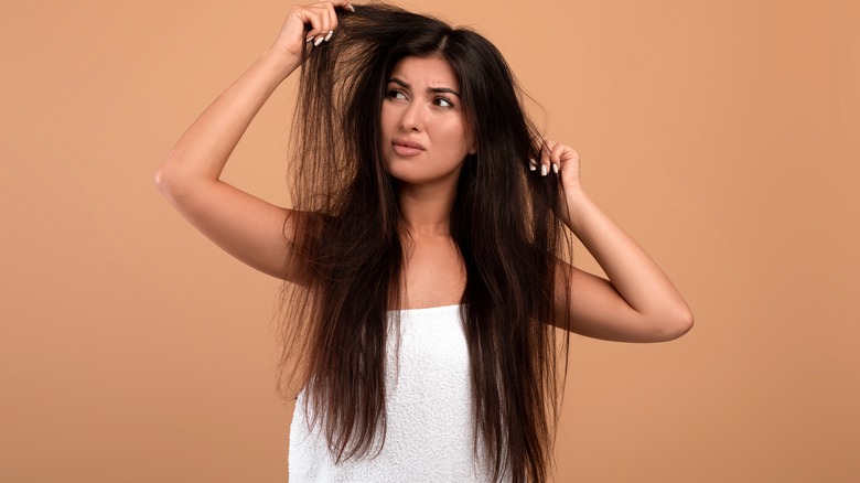 Woman with long hair