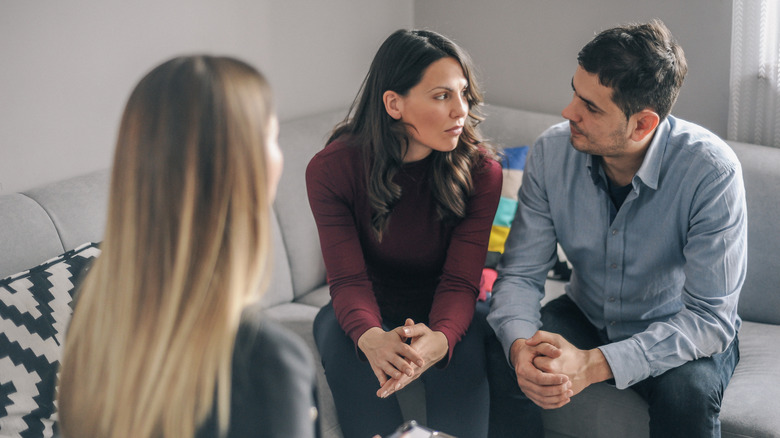 Couple in counseling session