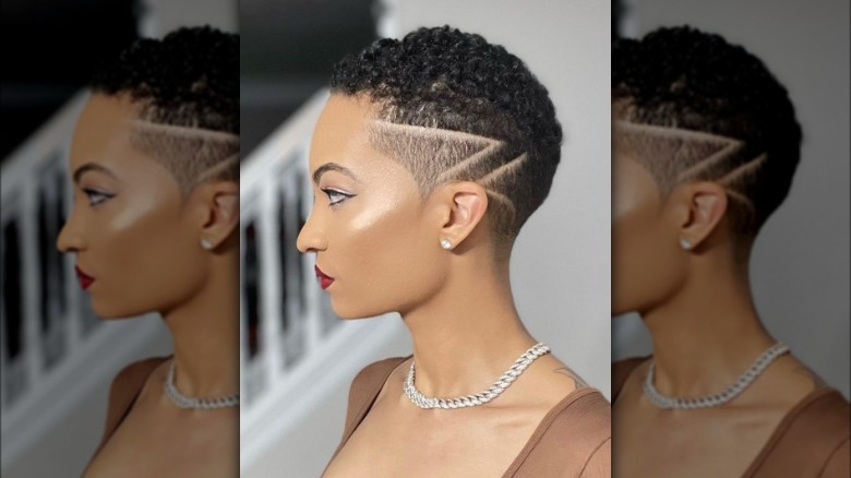 Black woman with natural undercut