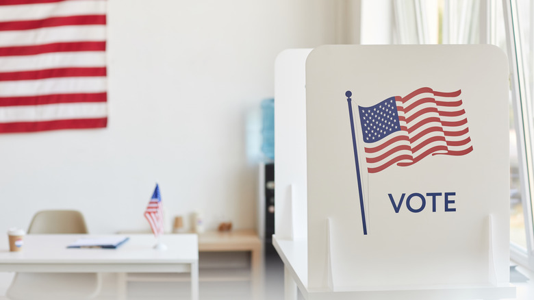 Voting tables at polling location