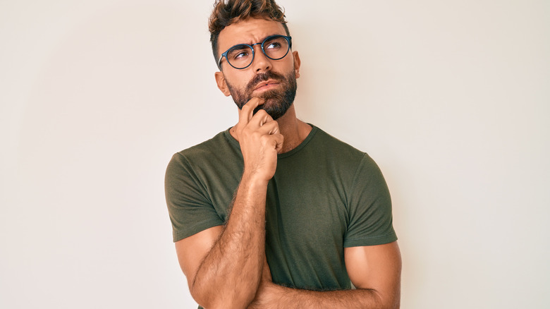 Man in fitted shirt