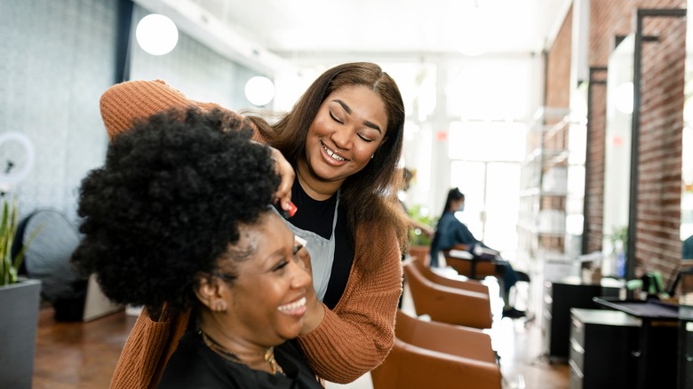 woman at salon