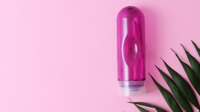 Pink bottle of lube