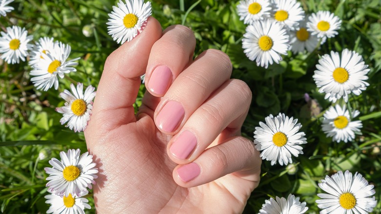 hand with healthy nail beds